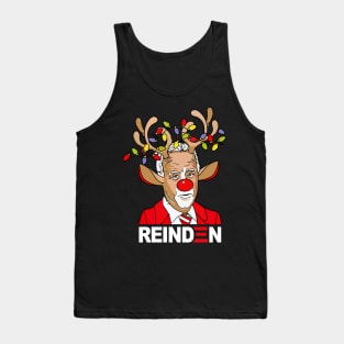 Reinden Santa Claus Reindeer Joe Funny Biden Christmas Holiday Tank Top